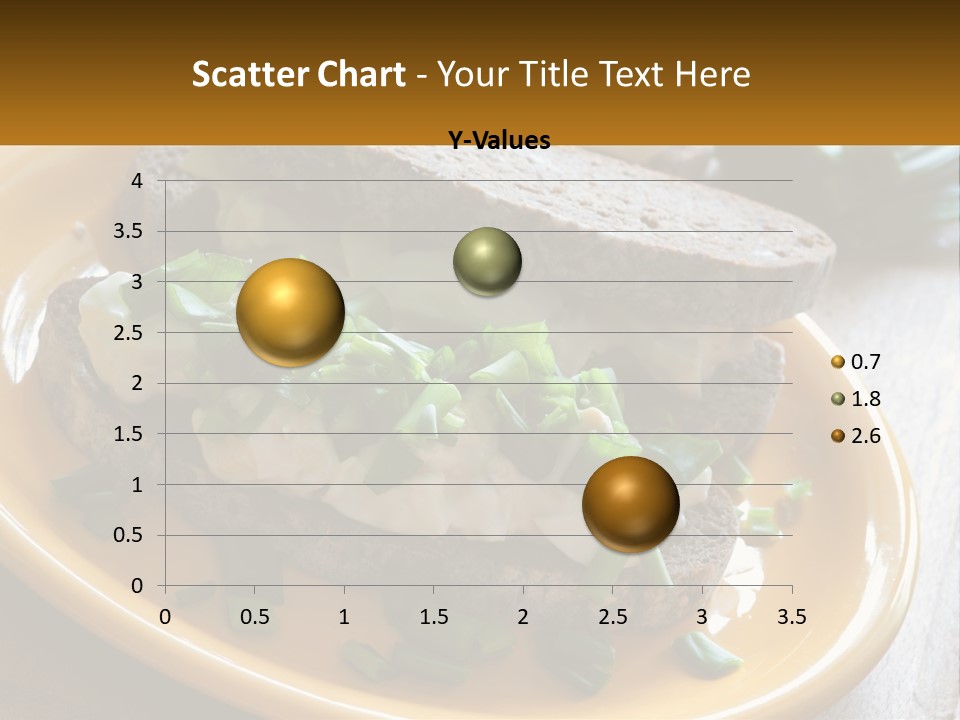 A Yellow Plate Topped With A Sandwich Covered In Cheese And Green Onions PowerPoint Template