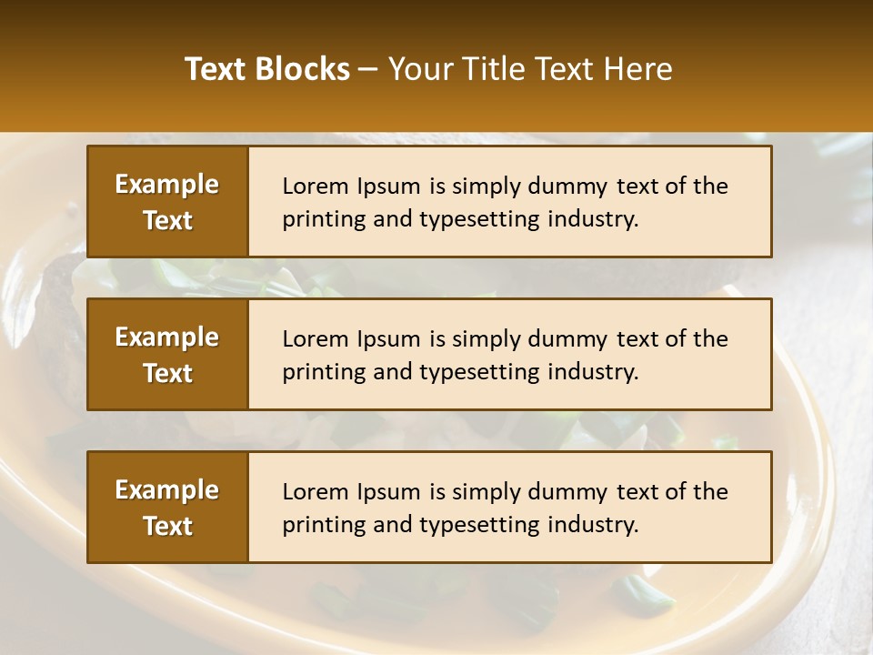 A Yellow Plate Topped With A Sandwich Covered In Cheese And Green Onions PowerPoint Template