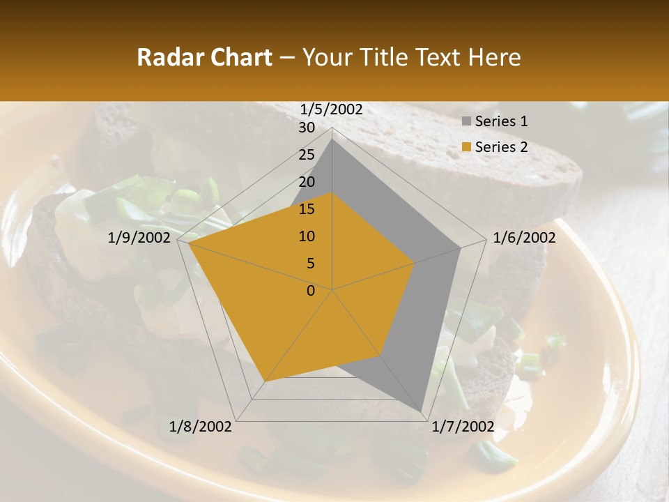 A Yellow Plate Topped With A Sandwich Covered In Cheese And Green Onions PowerPoint Template