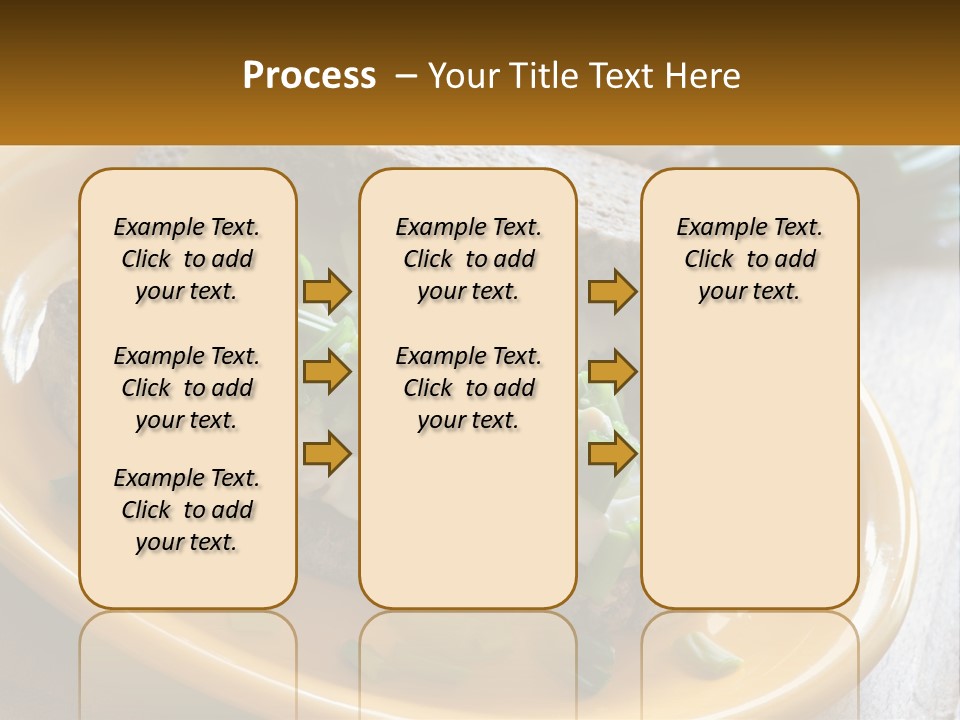 A Yellow Plate Topped With A Sandwich Covered In Cheese And Green Onions PowerPoint Template