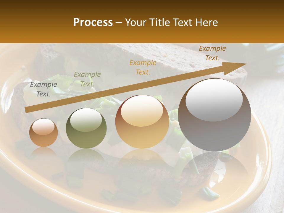 A Yellow Plate Topped With A Sandwich Covered In Cheese And Green Onions PowerPoint Template