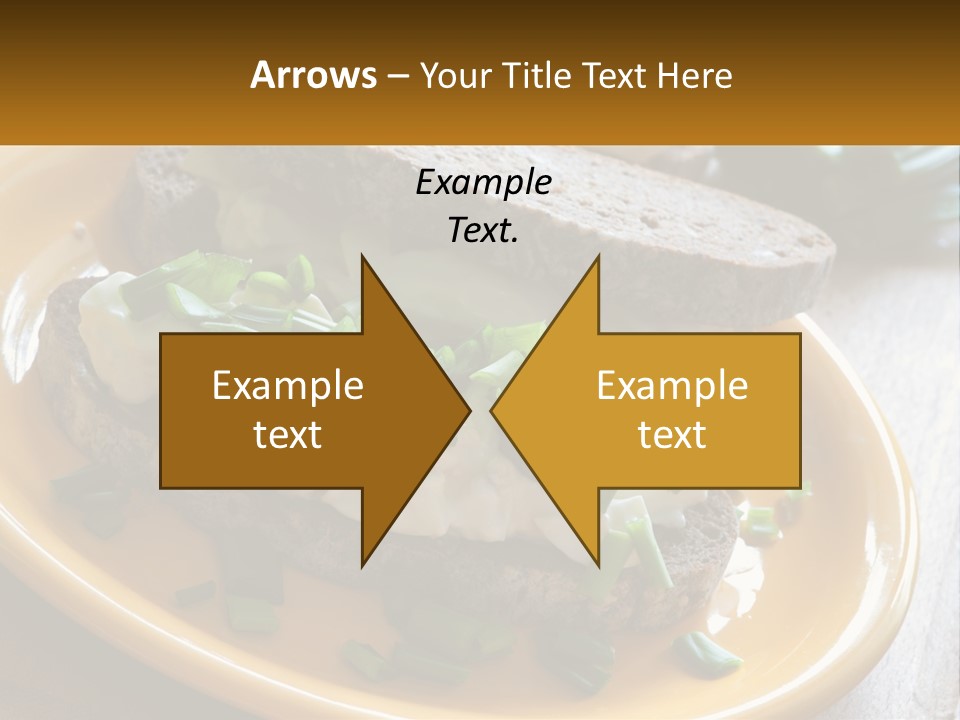 A Yellow Plate Topped With A Sandwich Covered In Cheese And Green Onions PowerPoint Template