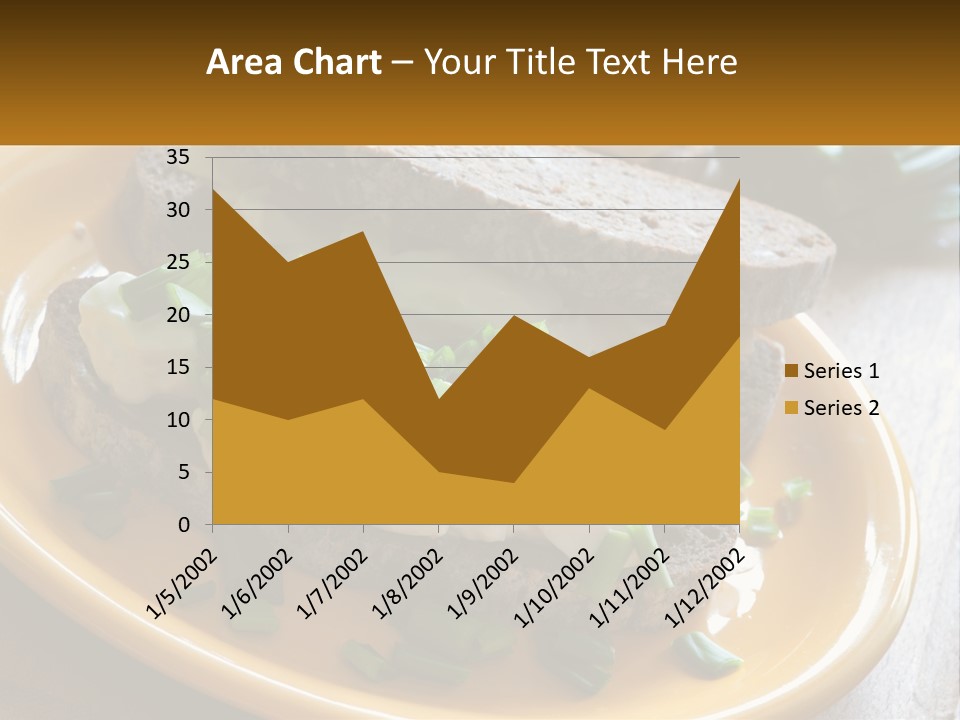 A Yellow Plate Topped With A Sandwich Covered In Cheese And Green Onions PowerPoint Template