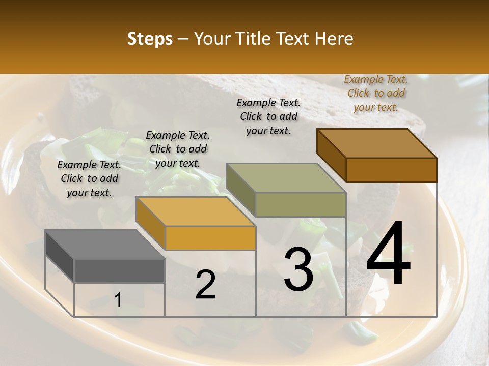 A Yellow Plate Topped With A Sandwich Covered In Cheese And Green Onions PowerPoint Template