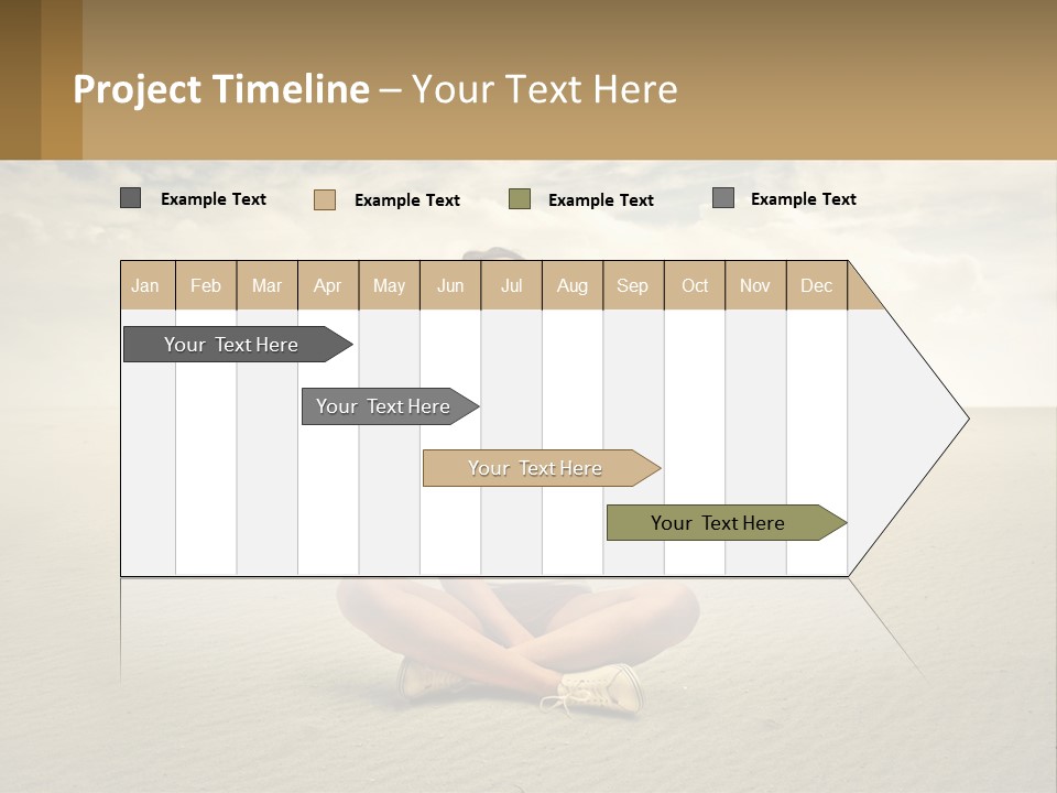 A Woman Sitting On A Beach Drinking A Bottle Of Water PowerPoint Template