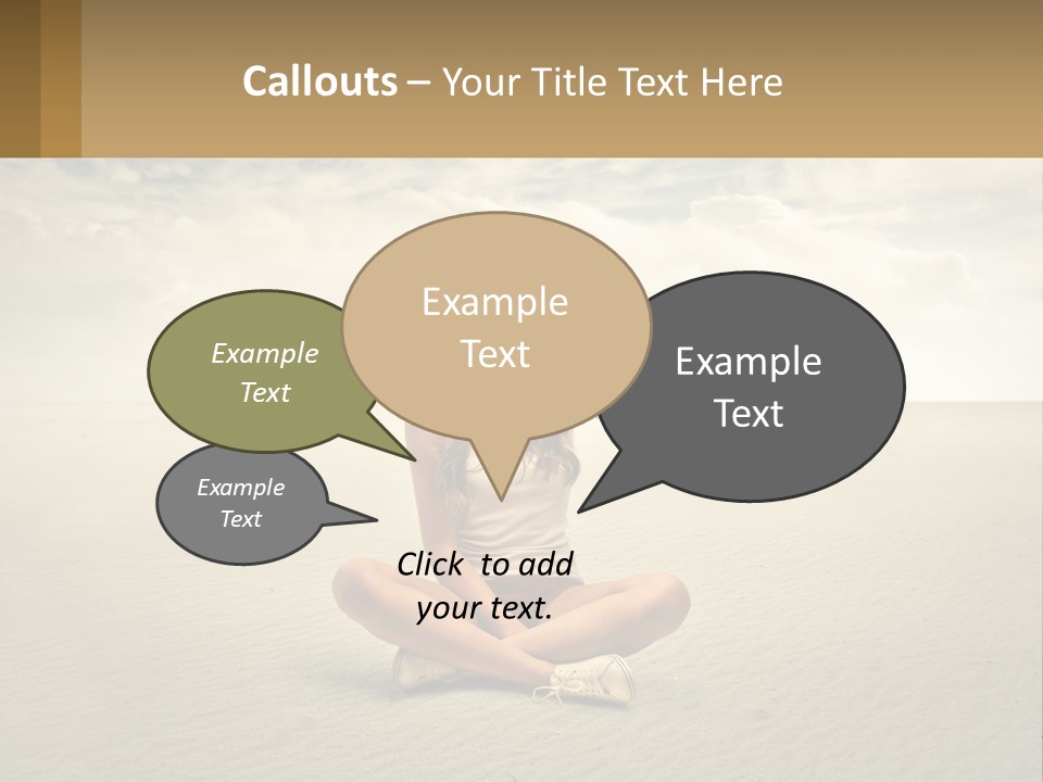 A Woman Sitting On A Beach Drinking A Bottle Of Water PowerPoint Template