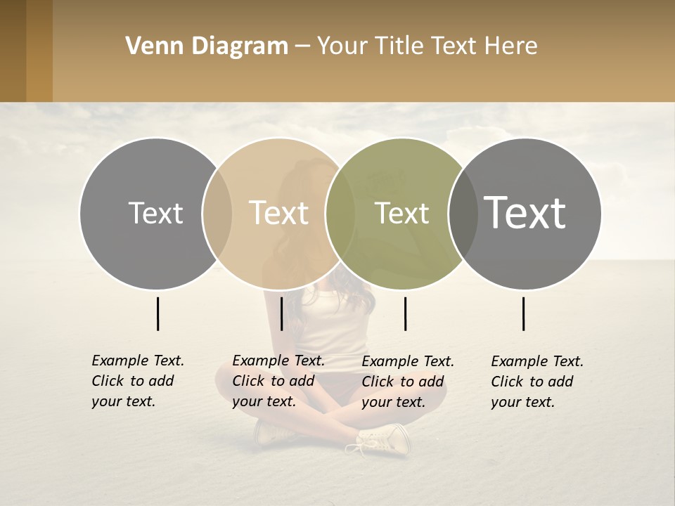 A Woman Sitting On A Beach Drinking A Bottle Of Water PowerPoint Template