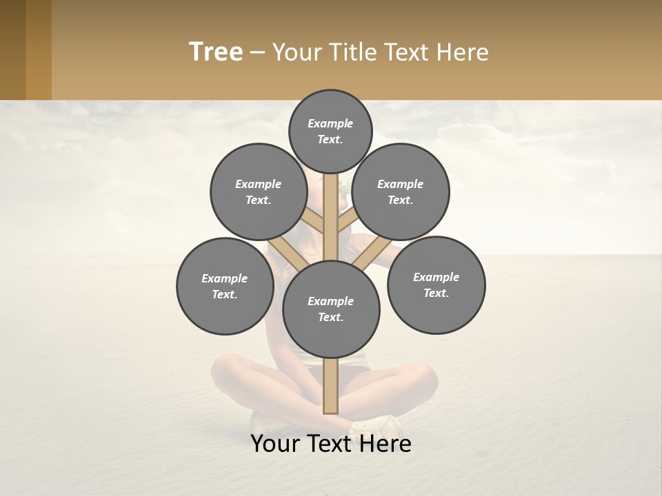 A Woman Sitting On A Beach Drinking A Bottle Of Water PowerPoint Template