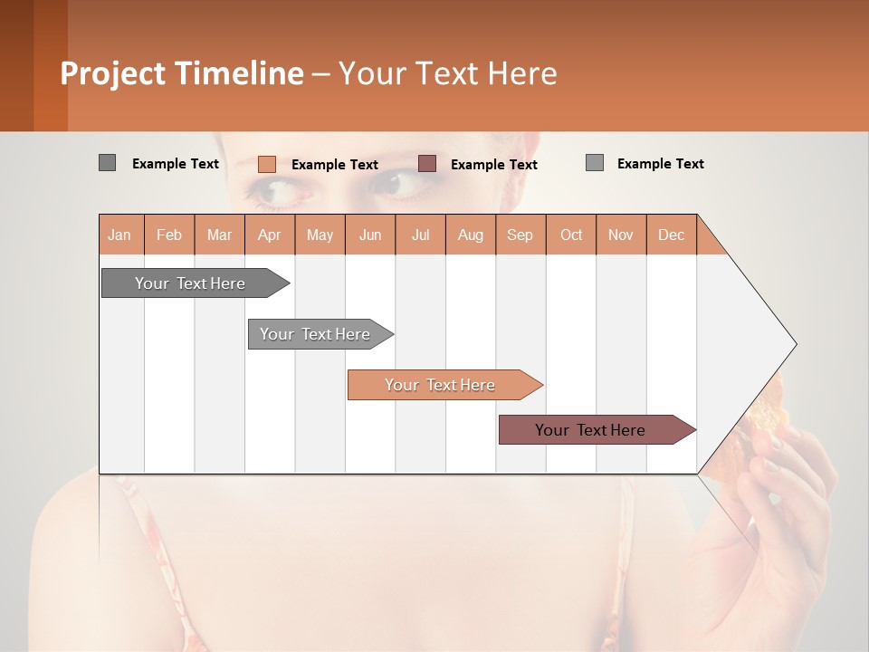 A Woman Holding A Piece Of Food In Her Hand PowerPoint Template