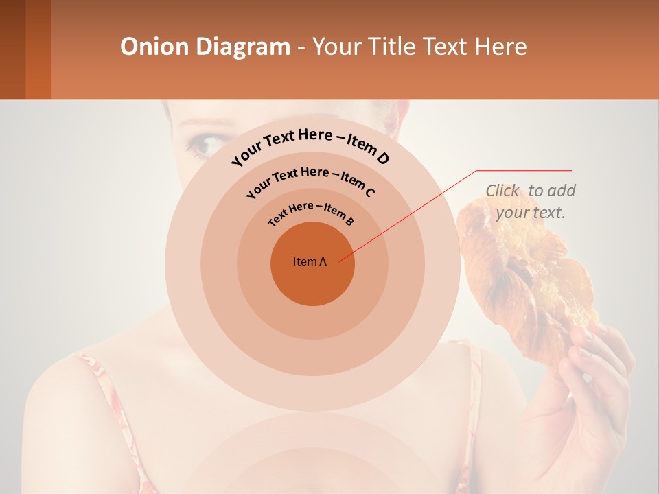 A Woman Holding A Piece Of Food In Her Hand PowerPoint Template
