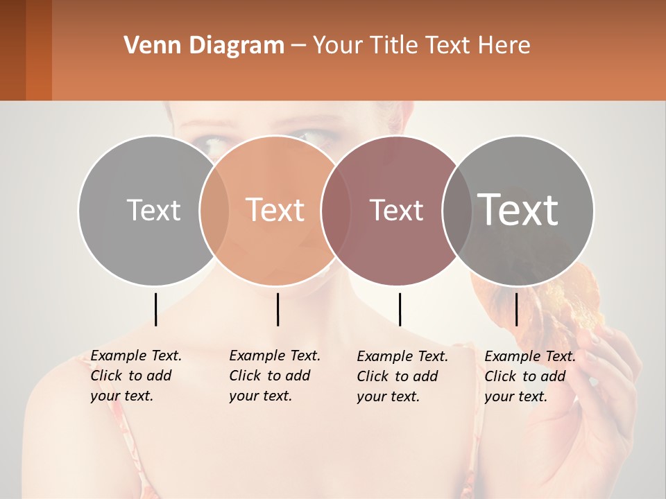 A Woman Holding A Piece Of Food In Her Hand PowerPoint Template