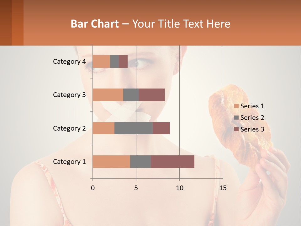 A Woman Holding A Piece Of Food In Her Hand PowerPoint Template