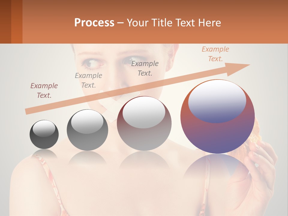A Woman Holding A Piece Of Food In Her Hand PowerPoint Template