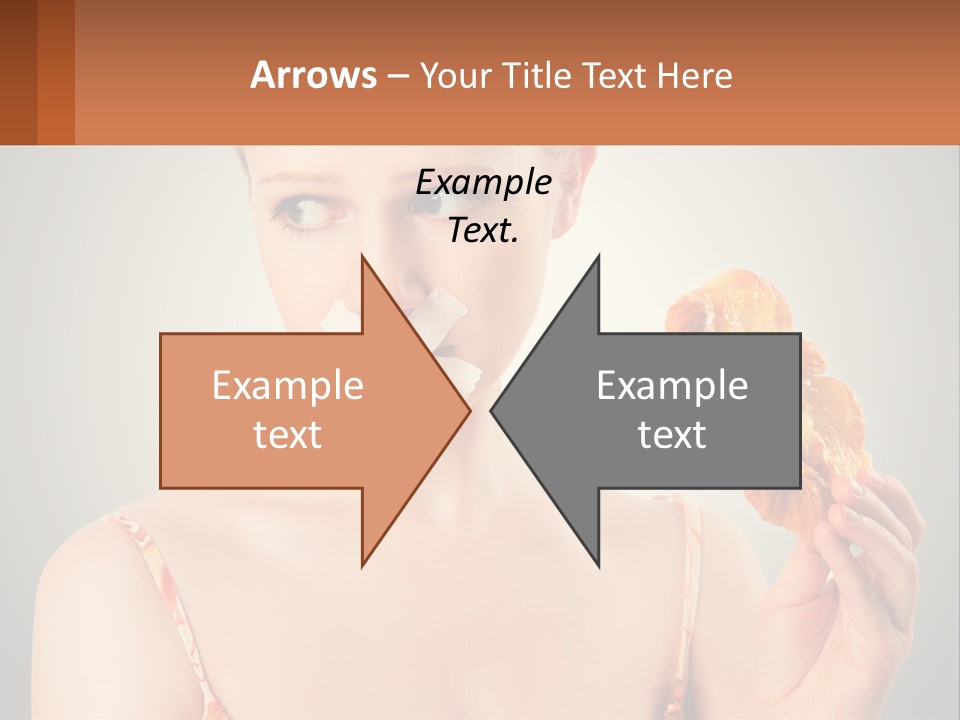 A Woman Holding A Piece Of Food In Her Hand PowerPoint Template