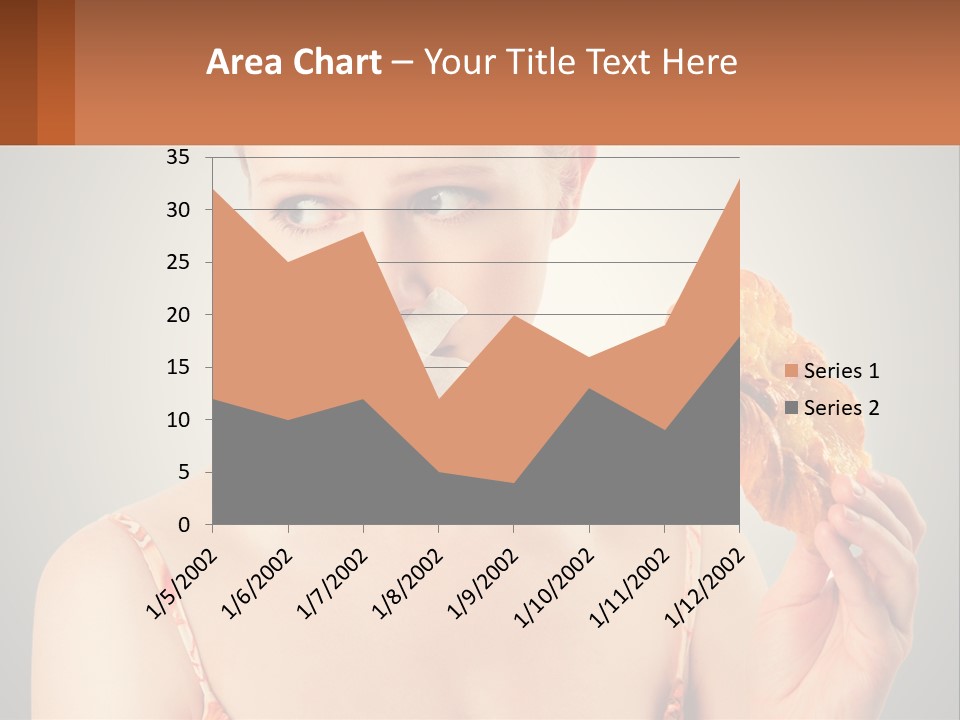 A Woman Holding A Piece Of Food In Her Hand PowerPoint Template