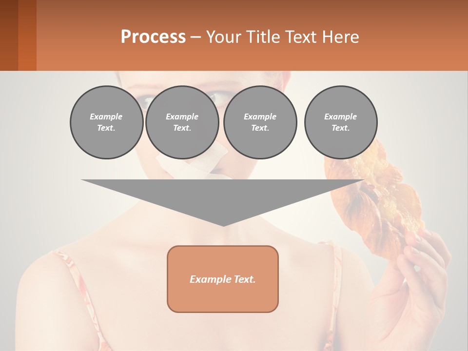 A Woman Holding A Piece Of Food In Her Hand PowerPoint Template