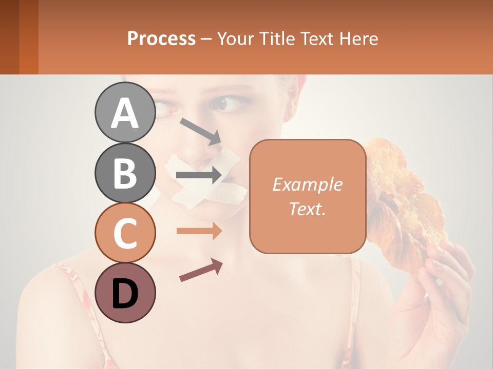 A Woman Holding A Piece Of Food In Her Hand PowerPoint Template