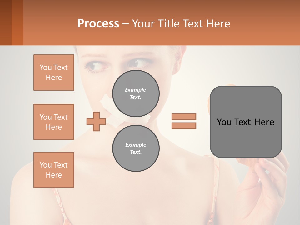 A Woman Holding A Piece Of Food In Her Hand PowerPoint Template