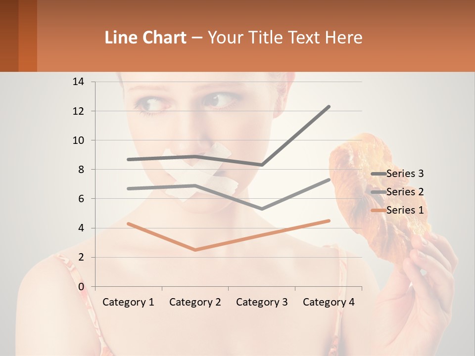 A Woman Holding A Piece Of Food In Her Hand PowerPoint Template