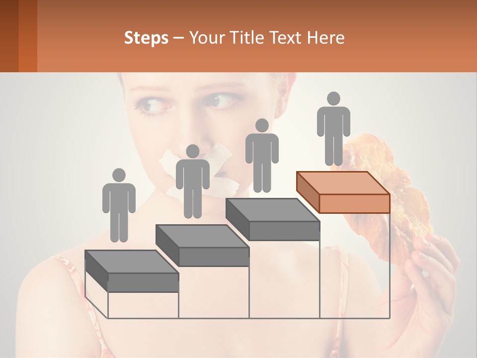 A Woman Holding A Piece Of Food In Her Hand PowerPoint Template