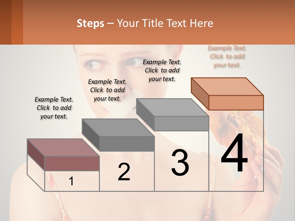 A Woman Holding A Piece Of Food In Her Hand PowerPoint Template
