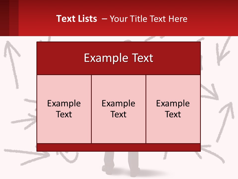 A Man Standing In Front Of A Wall With Arrows Drawn On It PowerPoint Template