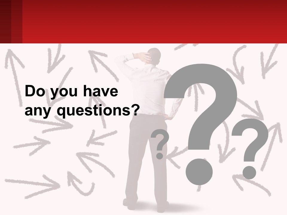 A Man Standing In Front Of A Wall With Arrows Drawn On It PowerPoint Template