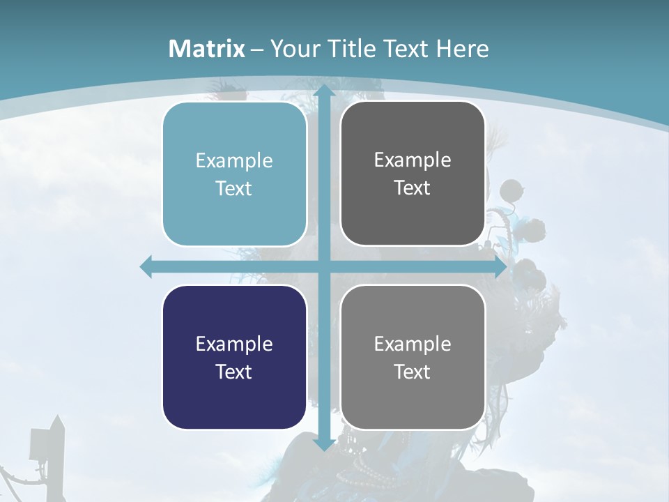 A Person In A Blue Costume With Feathers On Their Head PowerPoint Template