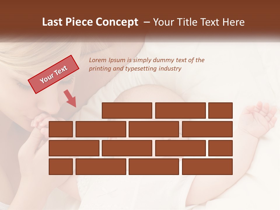 A Woman And A Baby Laying On A Bed PowerPoint Template