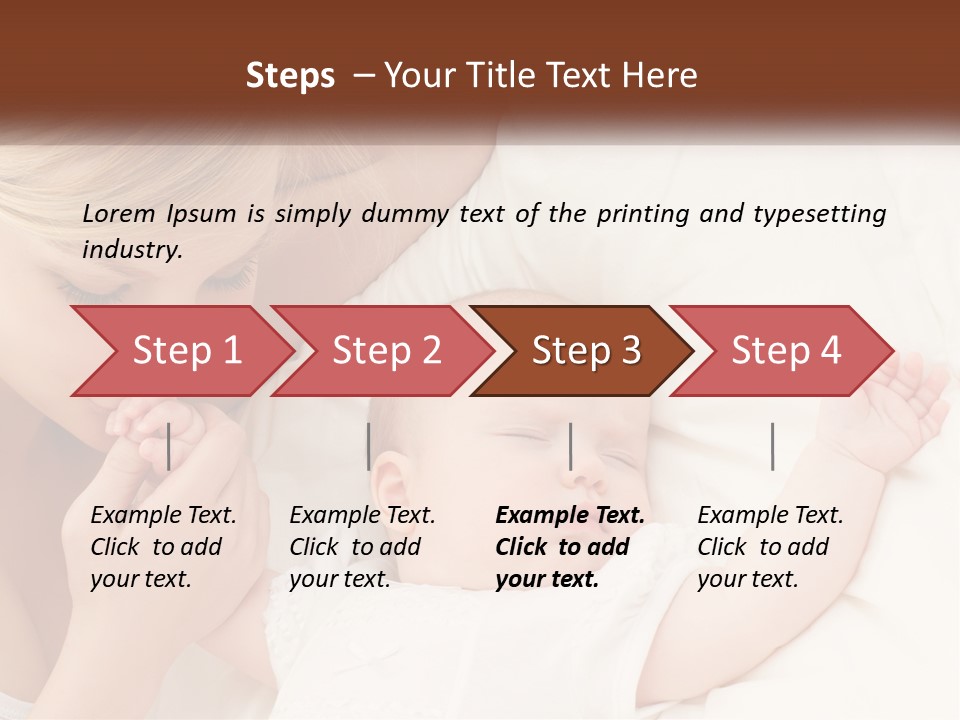 A Woman And A Baby Laying On A Bed PowerPoint Template
