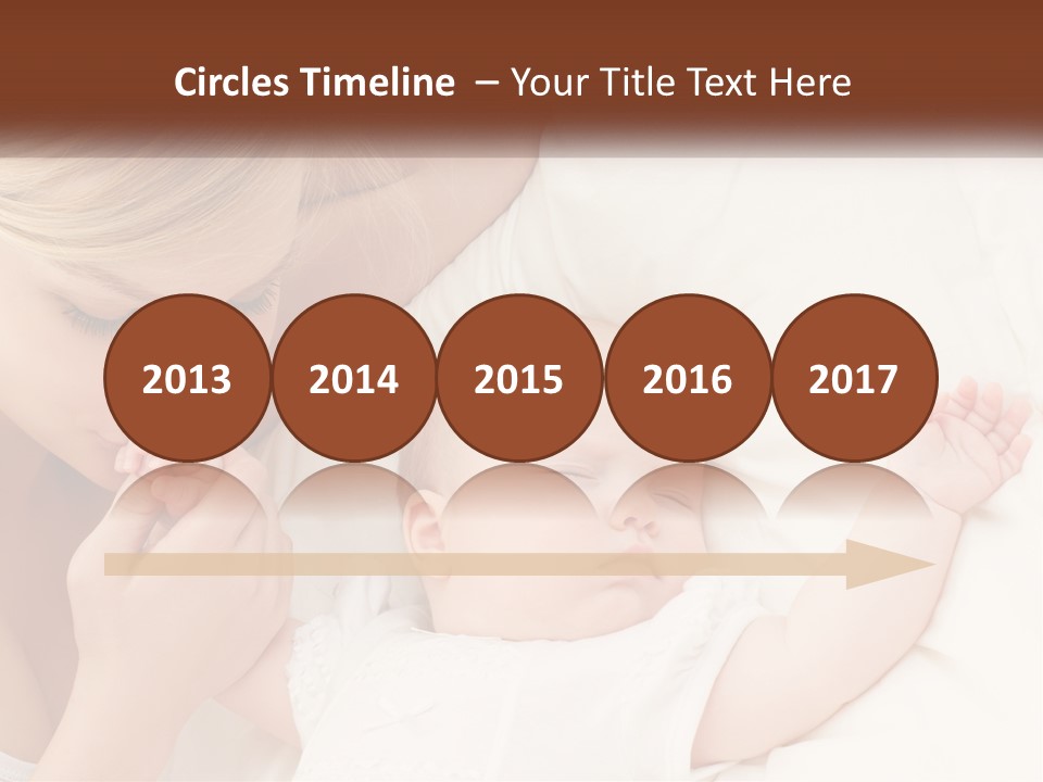 A Woman And A Baby Laying On A Bed PowerPoint Template