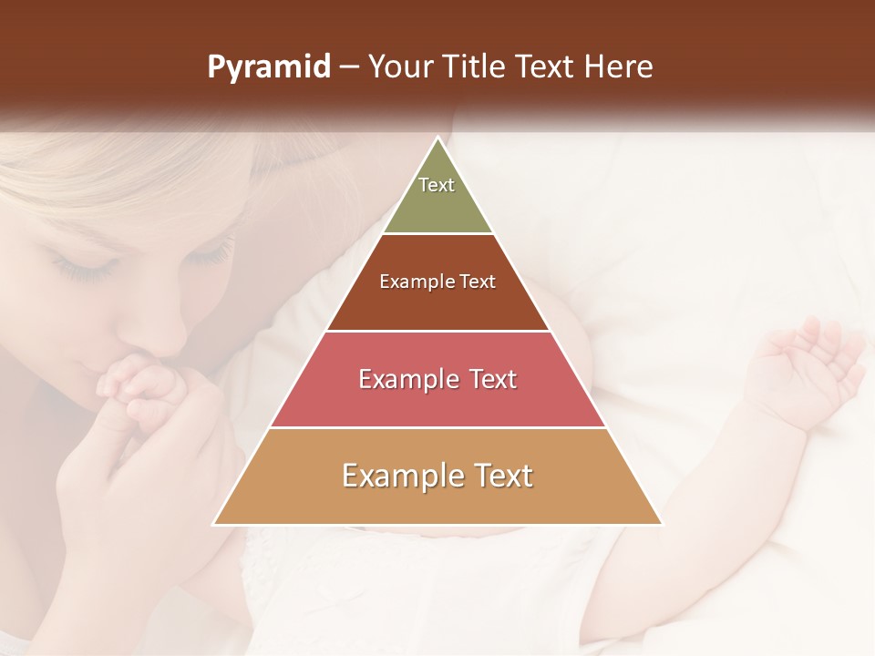 A Woman And A Baby Laying On A Bed PowerPoint Template