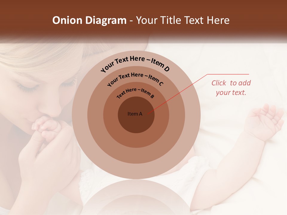 A Woman And A Baby Laying On A Bed PowerPoint Template