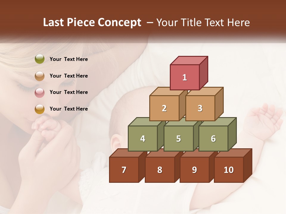 A Woman And A Baby Laying On A Bed PowerPoint Template