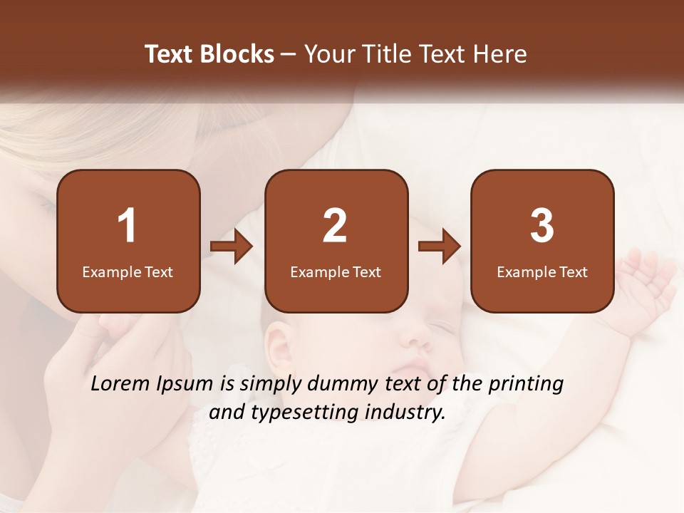 A Woman And A Baby Laying On A Bed PowerPoint Template