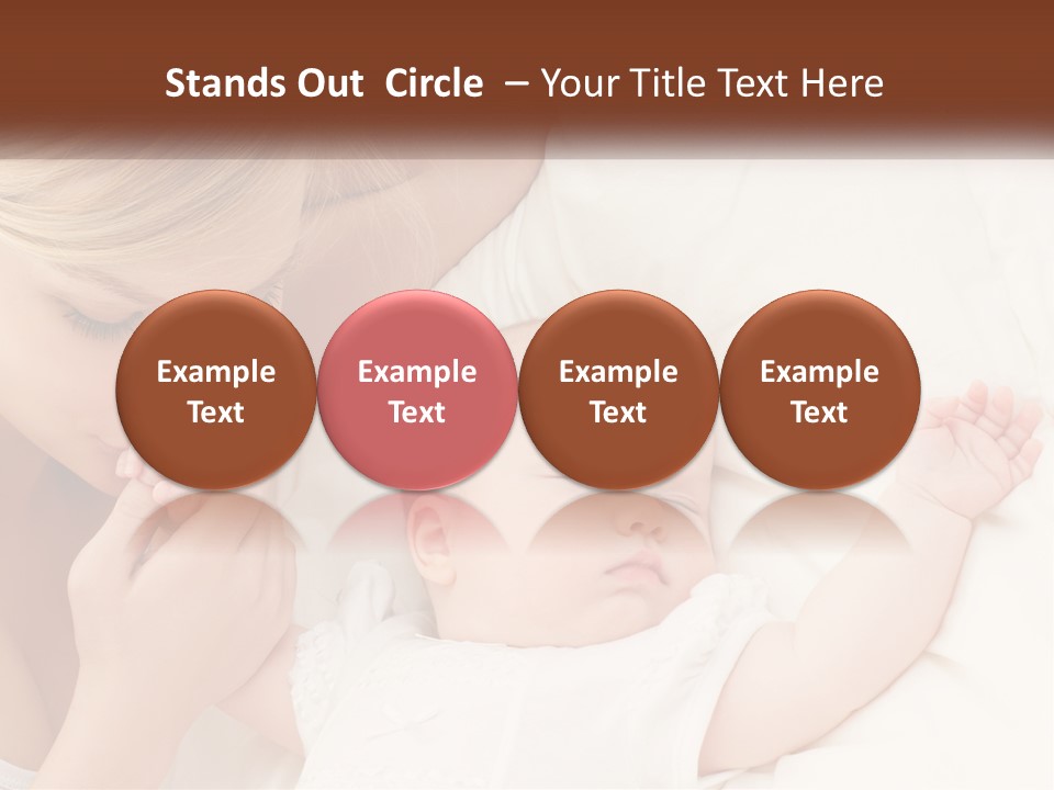 A Woman And A Baby Laying On A Bed PowerPoint Template