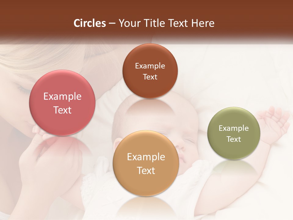 A Woman And A Baby Laying On A Bed PowerPoint Template