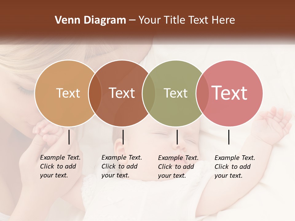 A Woman And A Baby Laying On A Bed PowerPoint Template