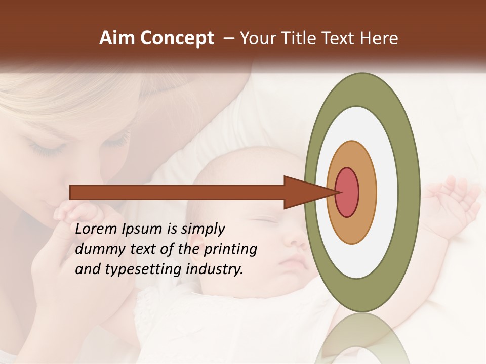 A Woman And A Baby Laying On A Bed PowerPoint Template