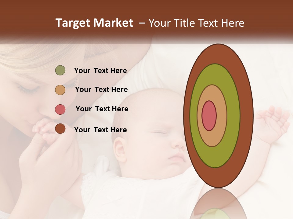 A Woman And A Baby Laying On A Bed PowerPoint Template