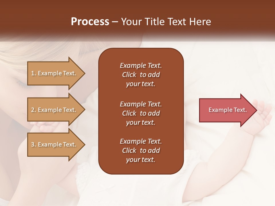 A Woman And A Baby Laying On A Bed PowerPoint Template