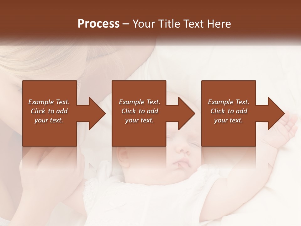 A Woman And A Baby Laying On A Bed PowerPoint Template