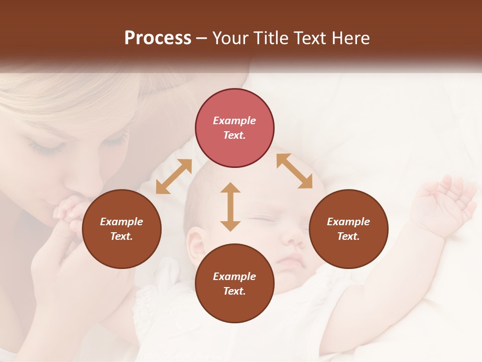A Woman And A Baby Laying On A Bed PowerPoint Template