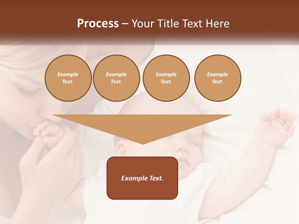 A Woman And A Baby Laying On A Bed PowerPoint Template