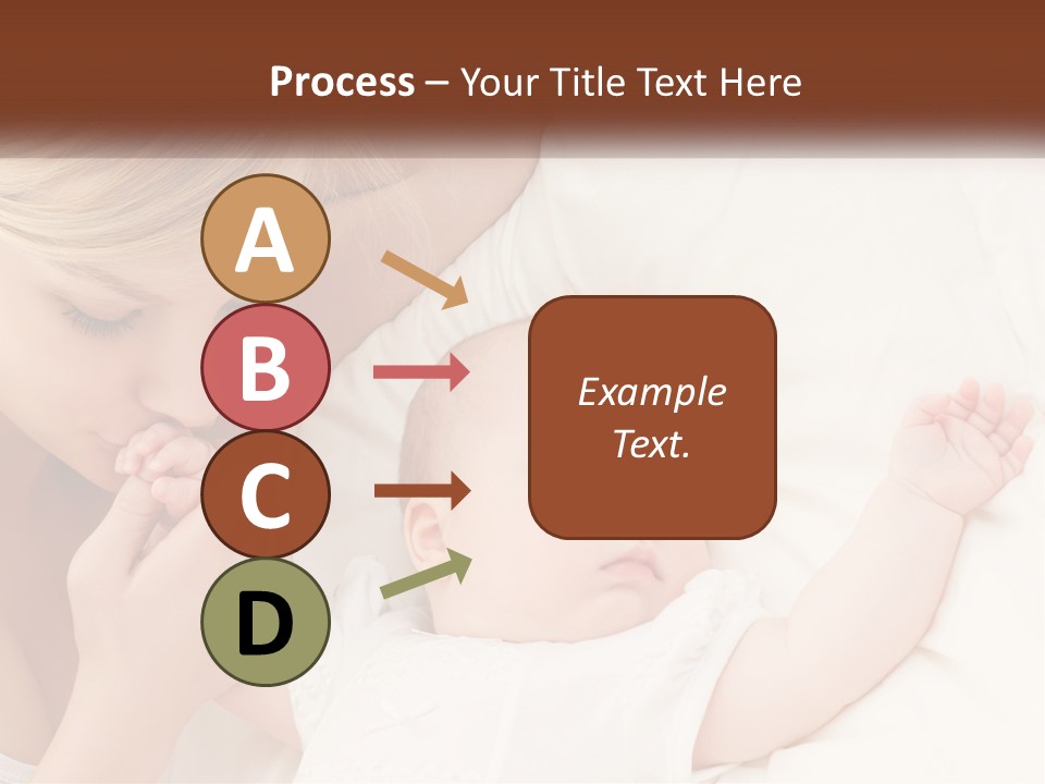 A Woman And A Baby Laying On A Bed PowerPoint Template