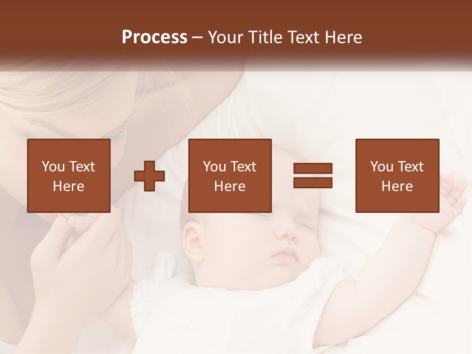 A Woman And A Baby Laying On A Bed PowerPoint Template