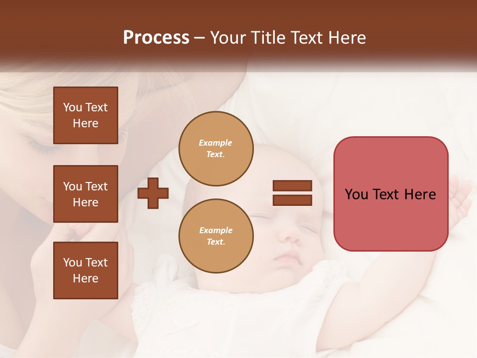 A Woman And A Baby Laying On A Bed PowerPoint Template