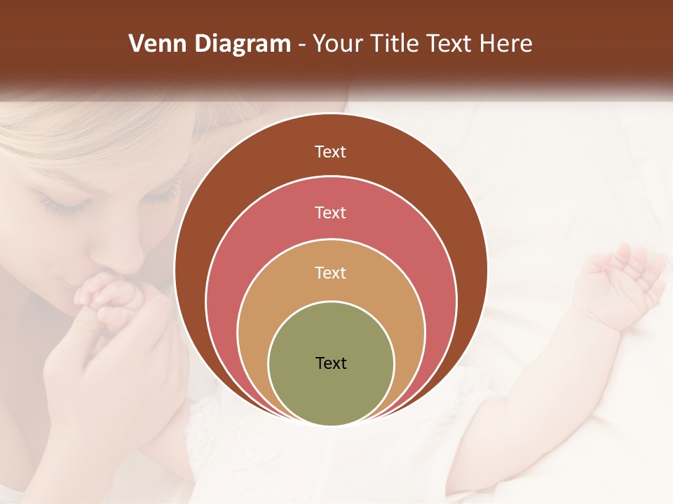 A Woman And A Baby Laying On A Bed PowerPoint Template