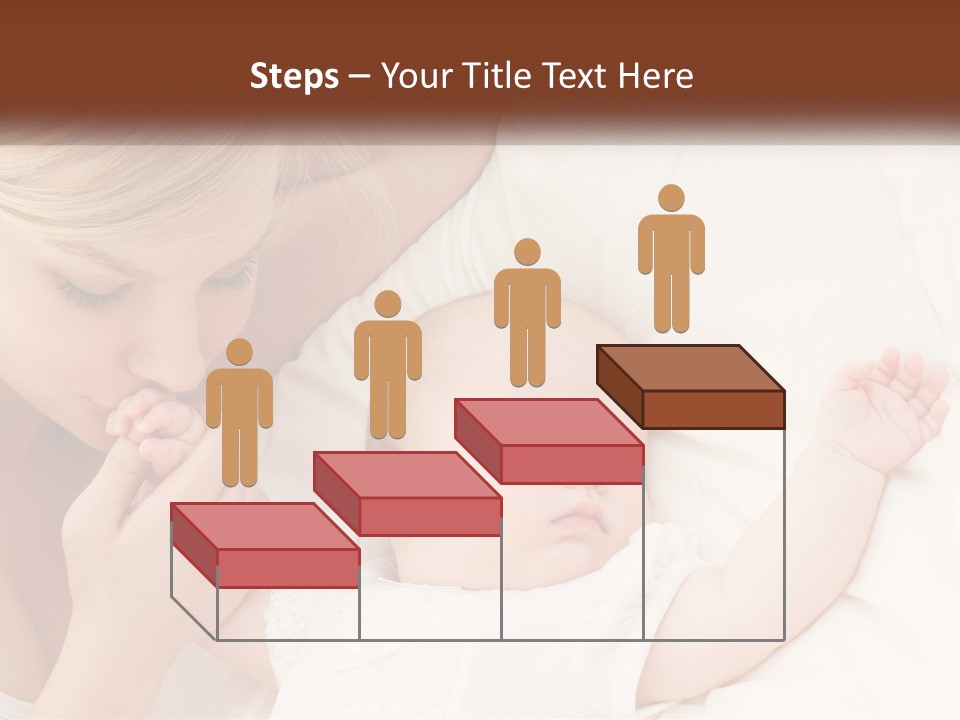 A Woman And A Baby Laying On A Bed PowerPoint Template