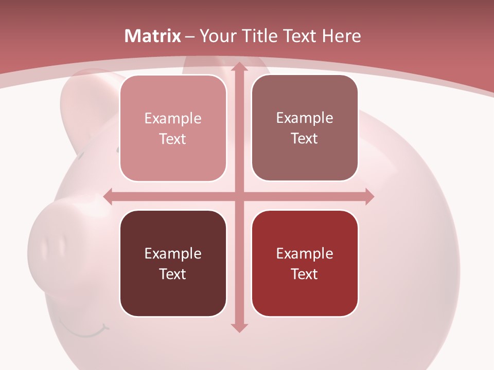 A Pink Piggy Bank Sitting On Top Of A Table PowerPoint Template